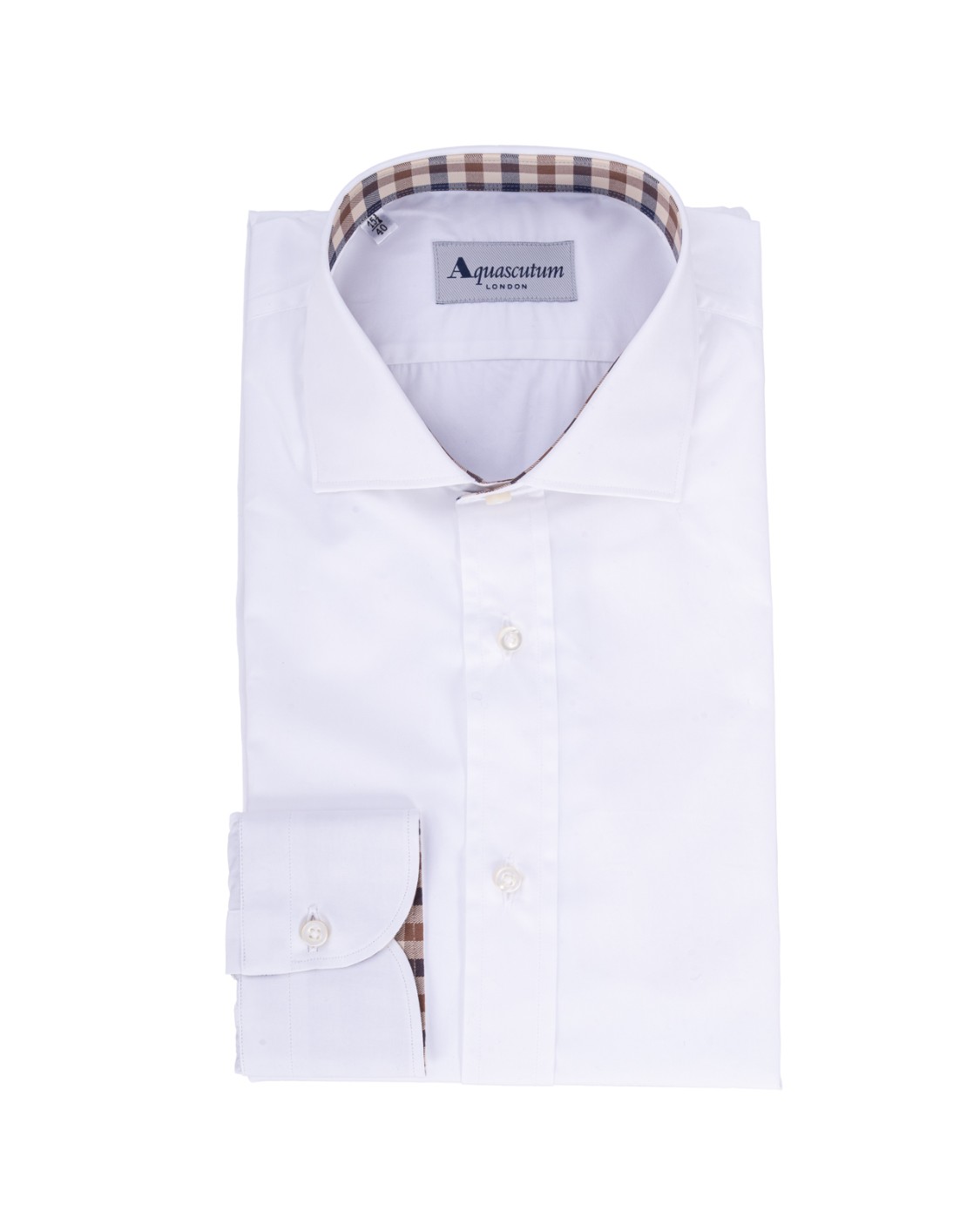 shop AQUASCUTUM  Camicia: Aquascutum camicia in cotone.
Maniche lunghe.
Collo francese.
Regular fit.
Interno collo a quadri.
Composizione: 100% cotone.
Made in Italy.. SHIRT LA06-00 number 6089139